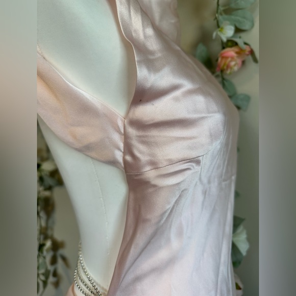 The Bar Pierre Silk Satin Cowl Back Gown - Picture 7 of 13